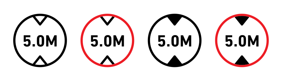 5 Meter Sign Icon SVG