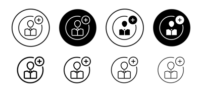 Add A New User Icon vector