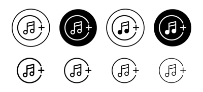 Add Music Icon vector