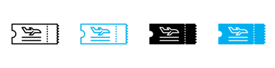 Air Tickets Icon vector