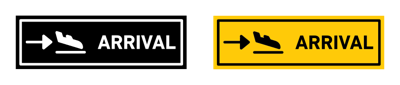 Airport Arrival Sign vector