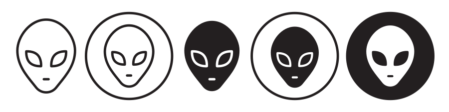 Alien Face Mask Icon SVG
