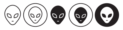 Alien Face Mask vector