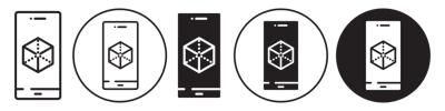 Ar Icon vector