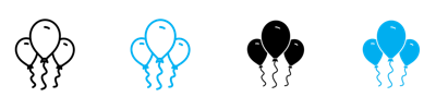 Balloons Icon vector