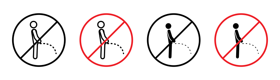 Ban Piss Sign Icon SVG