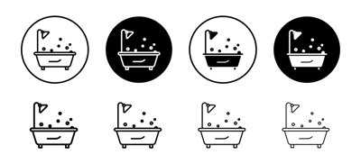 Bathtub Icon vector