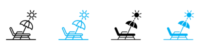 Beach Chair Icon vector