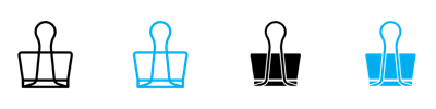 Binder Clip Icon vector