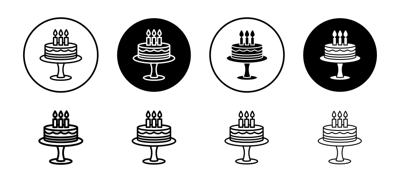 Birthday Cake Icon vector
