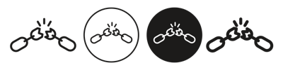 Broken Chain Icon vector