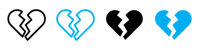 Broken Heart Icon vector