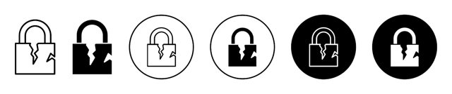 Broken Padlock Icon vector