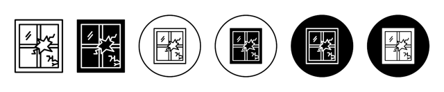 Broken Window Icon vector