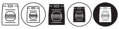 Burger Paper Bag Icon vector