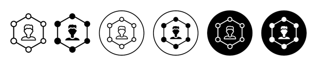 Business Network Icon vector