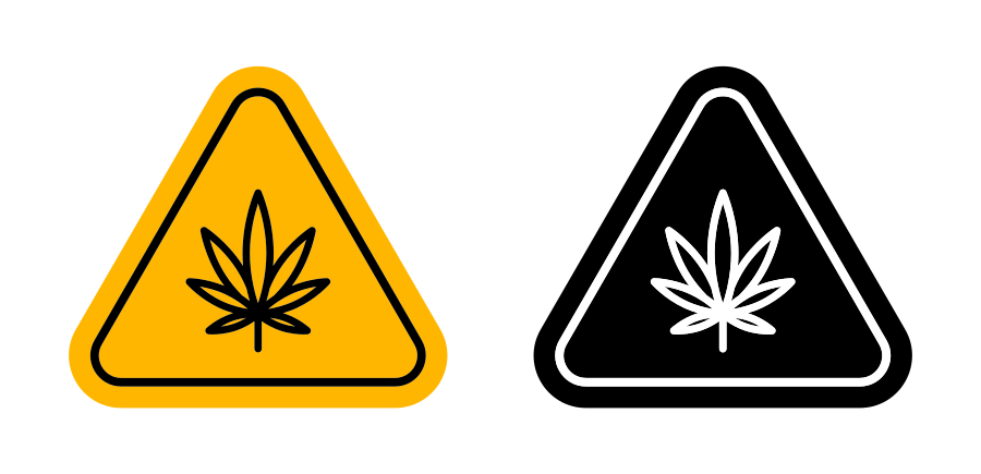 Cannabis Packaging Warning Sign Icon SVG