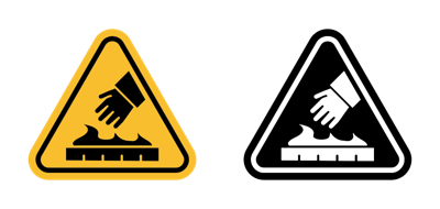 Caution Hot Surface Sign vector