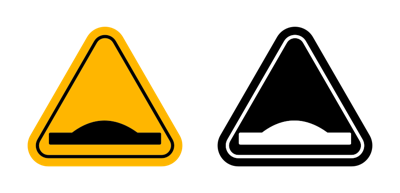 Caution Speed Ramps Sign vector