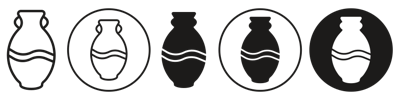 Ceramic Vase Icon vector