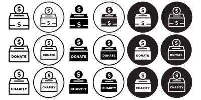 Charity Box Icon vector