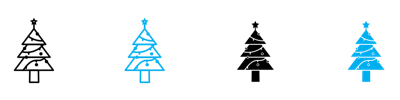 Christmas Tree Icon 2 vector