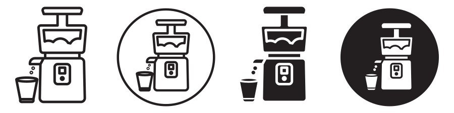 Cold Press Juicer Icon SVG