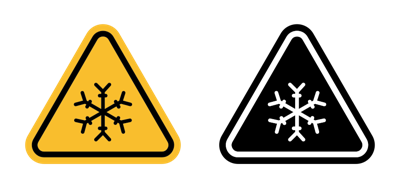 Cold Warning Sign vector