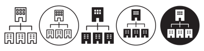 Comapny Subsidiary Icon vector