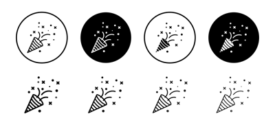 Confetti Popper Icon vector