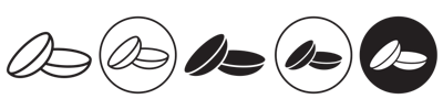 Contact Lenses Icon vector