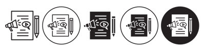 Content Marketin Gicon vector