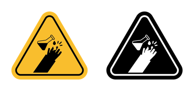 Corrosive Acid Safety Sign vector