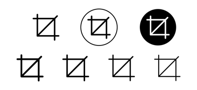 Crop Tool Icon vector