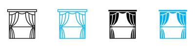Curtain Icon vector