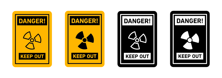 Danger High Radiation Area Keep Out Sign Icon SVG