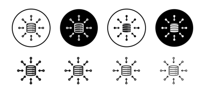 Data Aggregation Icon vector