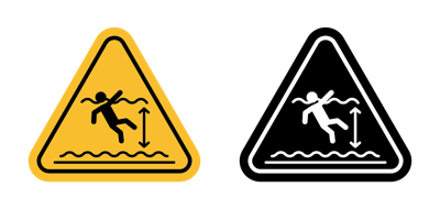 Deep Water Warning Sign vector