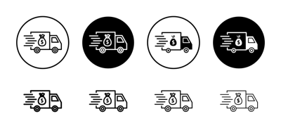 Delivery Cost Icon vector