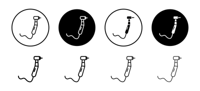 Dental Nozzle Drill Icon vector