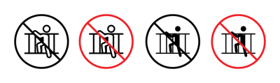 Do Not Climb Sign vector