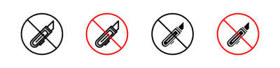Do Not Cut Icon vector