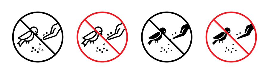Do Not Feed Birds Sign Icon SVG