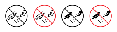 Do Not Feed Birds Sign vector