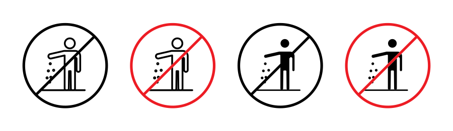Do Not Litter Sign Icon SVG