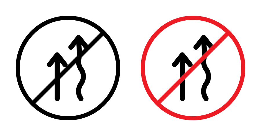 Do Not Overtake Traffic Sign Icon SVG