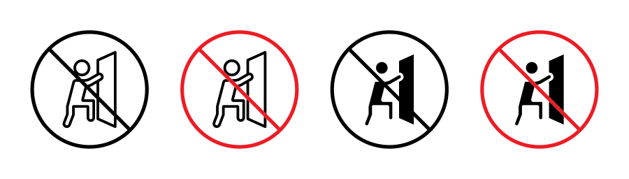 Do Not Push Sign Icon SVG