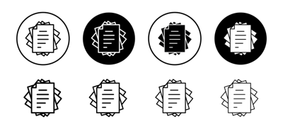 Document Papers Pile Icon vector