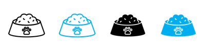 Dog Feeding Icon vector