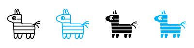 Donkey Pinata Icon vector